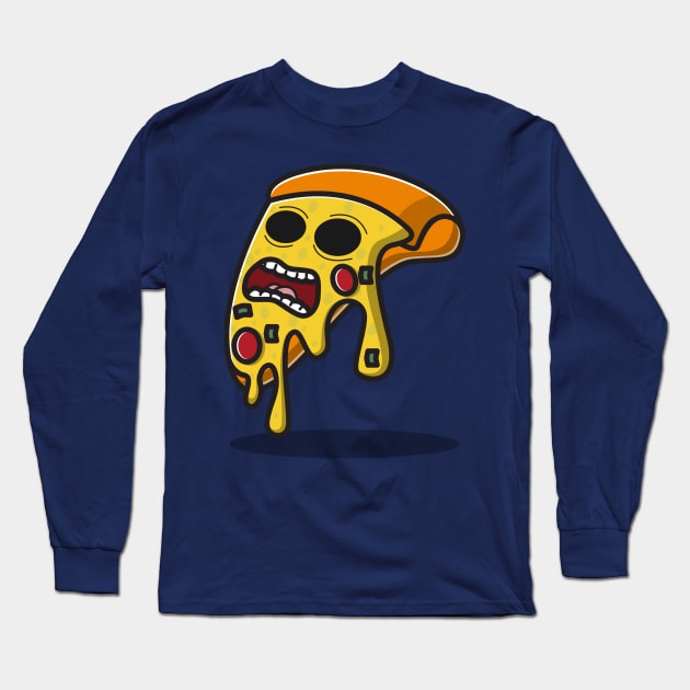 spooky pizza Long Sleeve T-Shirt by fflat hds